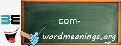 WordMeaning blackboard for com-